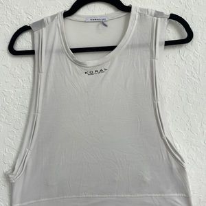 white Koral tank top